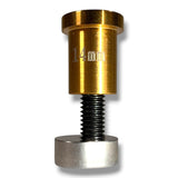 PDR Outlet 14mm gold stainless steel cold glue tab with black threaded screw for PDR repairs.