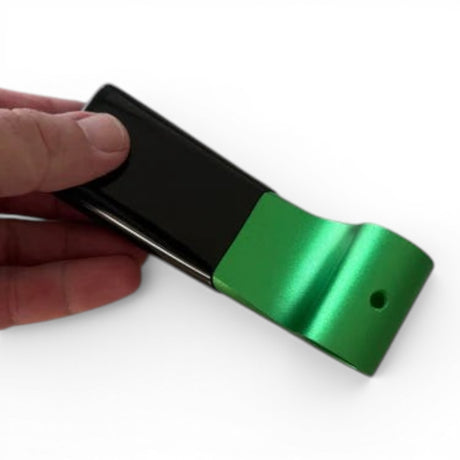 Anson PDR Black Plague Lateral Tension Adapters, black and green metal, offset design for PDR tools
