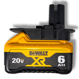 Anson PDR Trifecta adapter for Ryobi tools, compatible with DeWalt 20V MAX 6Ah batteries.