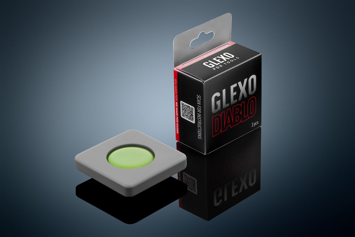 Anson PDR Glexo Diablo Cold Glue set of 3pcs in silicone molds for paintless dent repair