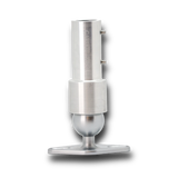 Anson PDR Carbon Tech Never Loose magnetic light mount with ball joint and mounting plate, made of silver aluminum.