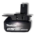 Anson PDR Trifecta adapter for Ryobi batteries to Makita, DeWalt, or Milwaukee tools. Black plastic construction.