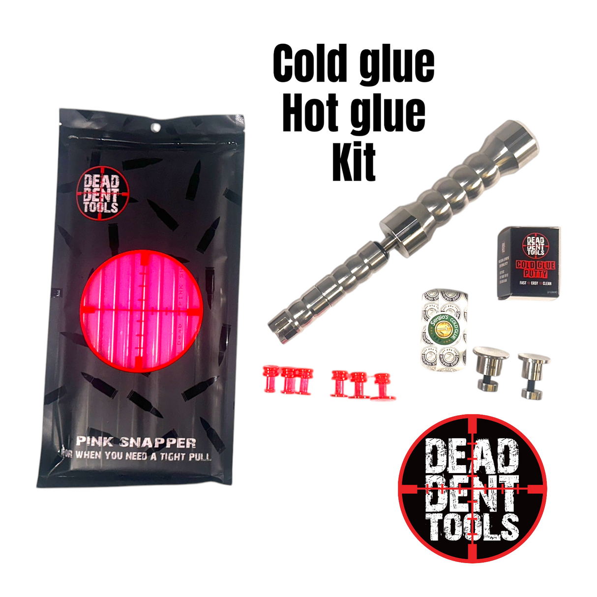 Dead Dent Tools Cold Glue Kit Slide Hammer Hot/Cold
