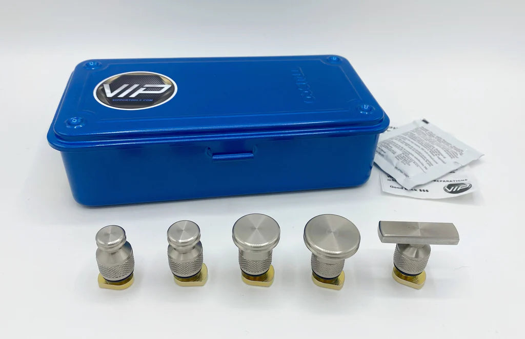 VIP METAL HEADS - COLD GLUE TIP SET WITH MAGNETIC STORAGE BOX
