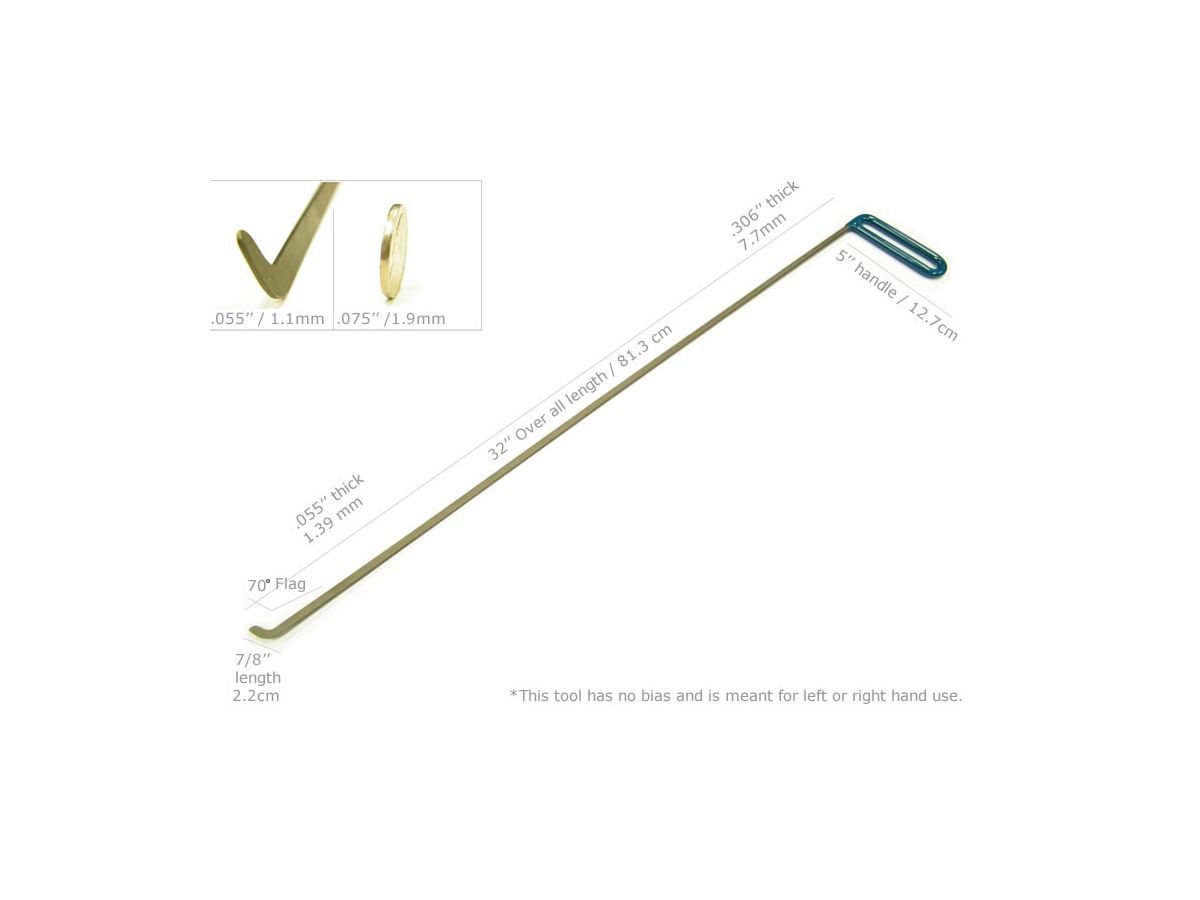 Dentcraft 32" Straight Shaved PDR Tool