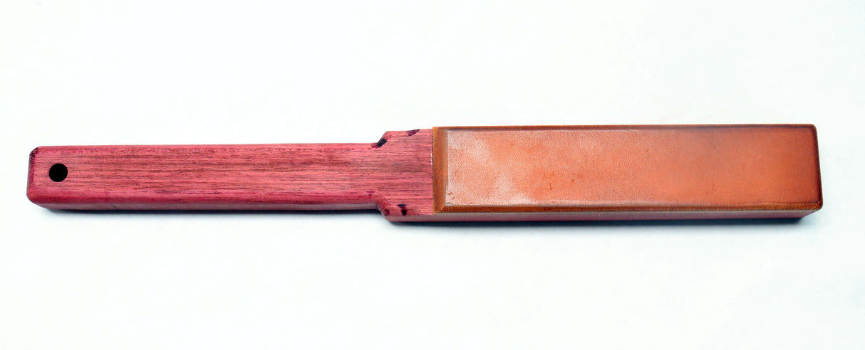 Anson Purple Heart Wood Paddle With Texas Leather face 5.5 oz