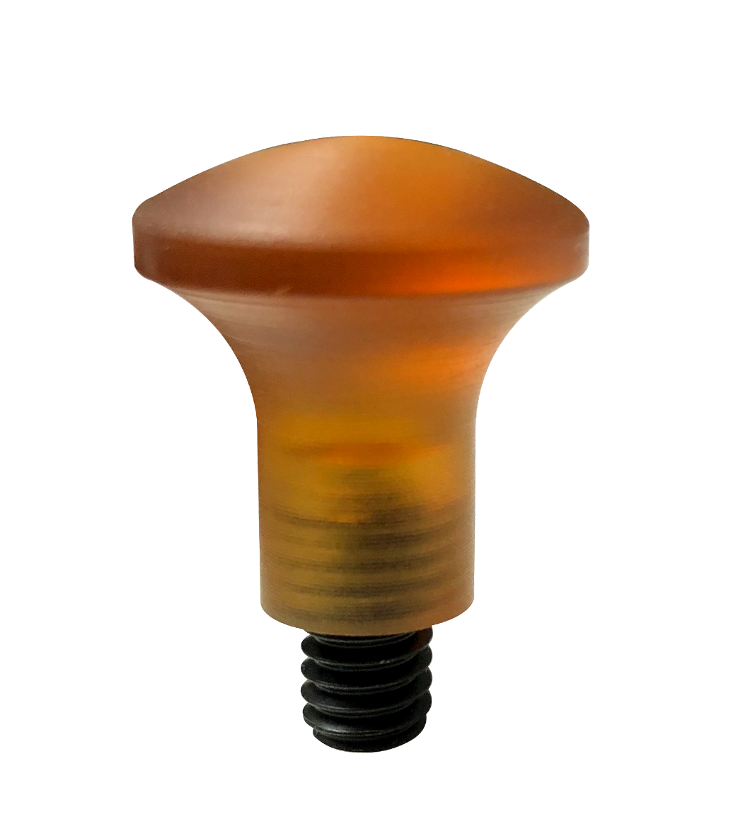 Ultem Root Beer Screw on Large Mushroom Tip